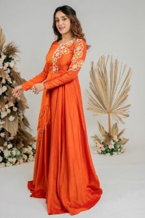 Rust orange gown