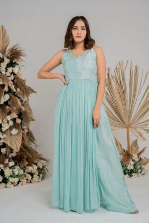 Pale turquoise blue Kurti
