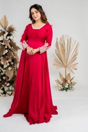 Magenta pink gown