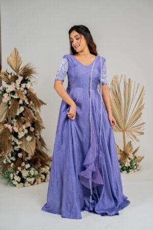 Medium purple gown