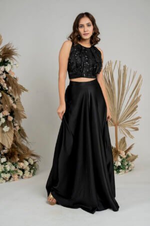 Black embossed co-ords
