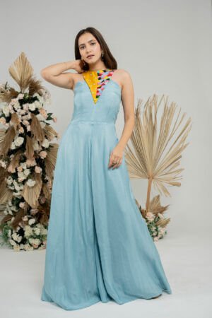 Powder blue jumpsuit